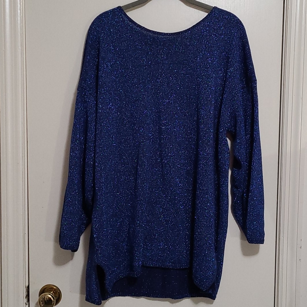Glittering blue sweater